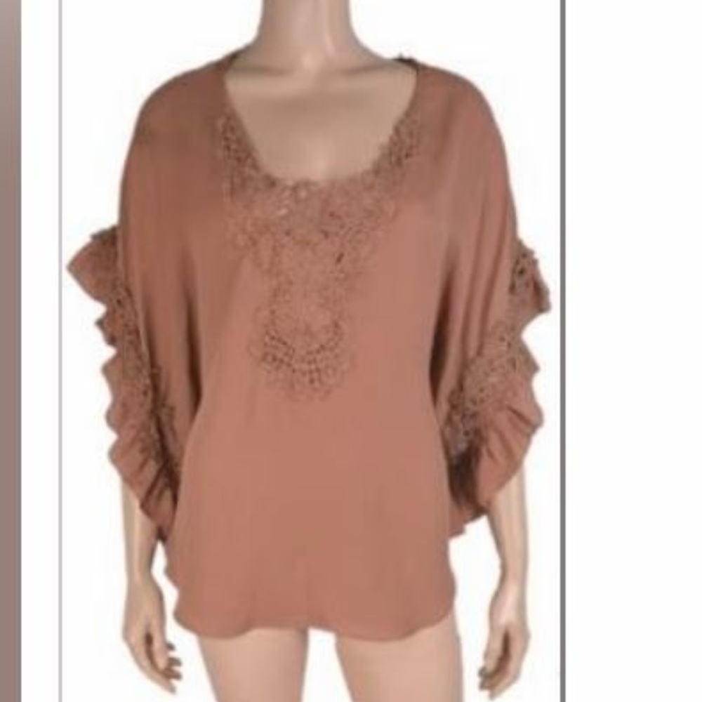 Brown Lacey Top